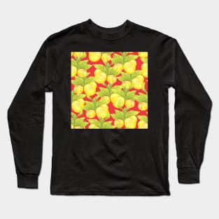 Chalk drawing fresh lemon Long Sleeve T-Shirt